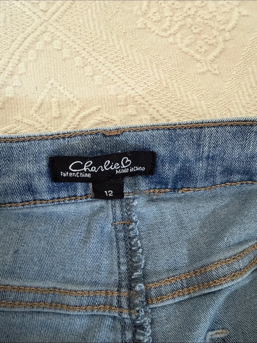 Charlie B Light Blue Distressed Women's Jeans